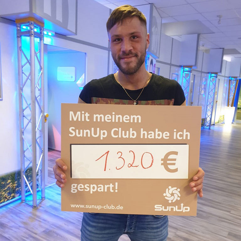 Mit dem SunUp Club konnten 1.320 € gespart werden.