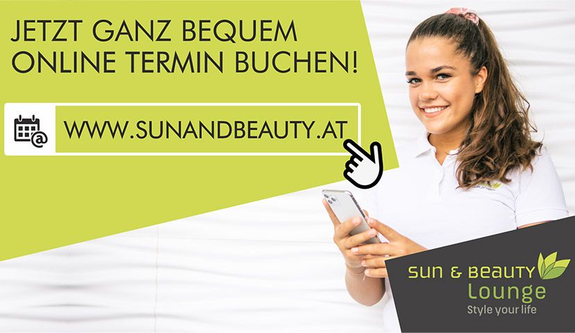 Jetzt deinen Beauty & Body Termin direkt Online buchen - Sun & Beauty Lounge